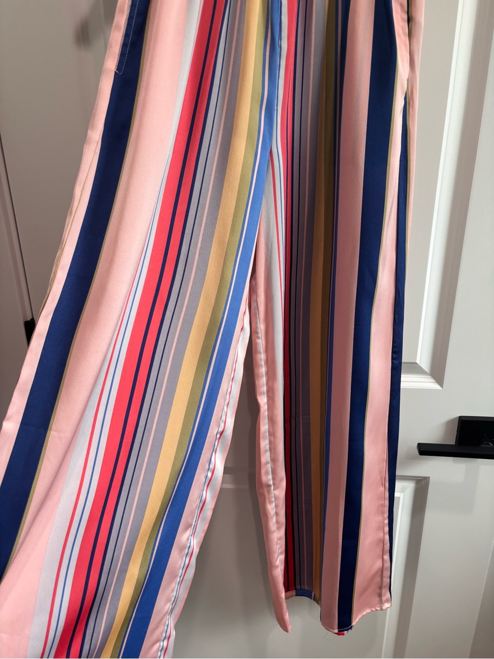 glam Pink Multi-Stripe wide leg pants - Picture 2 of 6